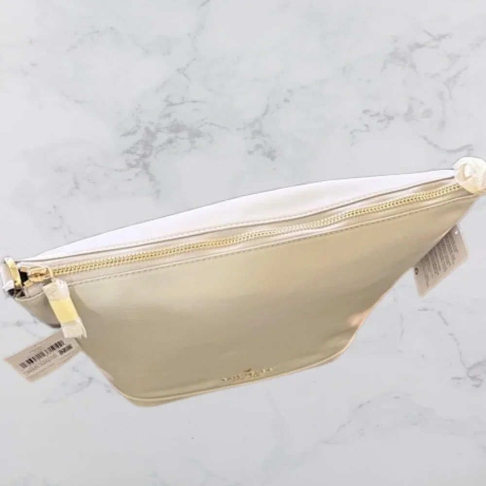 NWT Kate Spade New York Chelsea Large Duffle Crossbody Platinum Grey - Picture 7 of 13